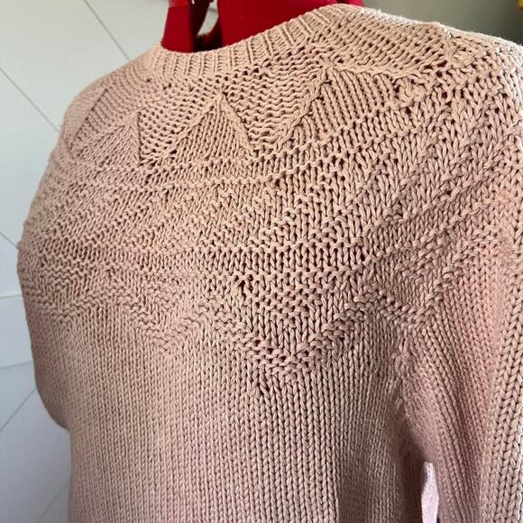 J crew vintage hand knit linen cotton blendnsweater - Picture 3 of 6